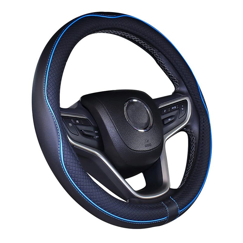 Mayco Bell 2019 New Microfiber Leather Car Extra Large Steering Wheel Cover for Big Trucks (18.3-18.7'', Light Blue) - Image 2